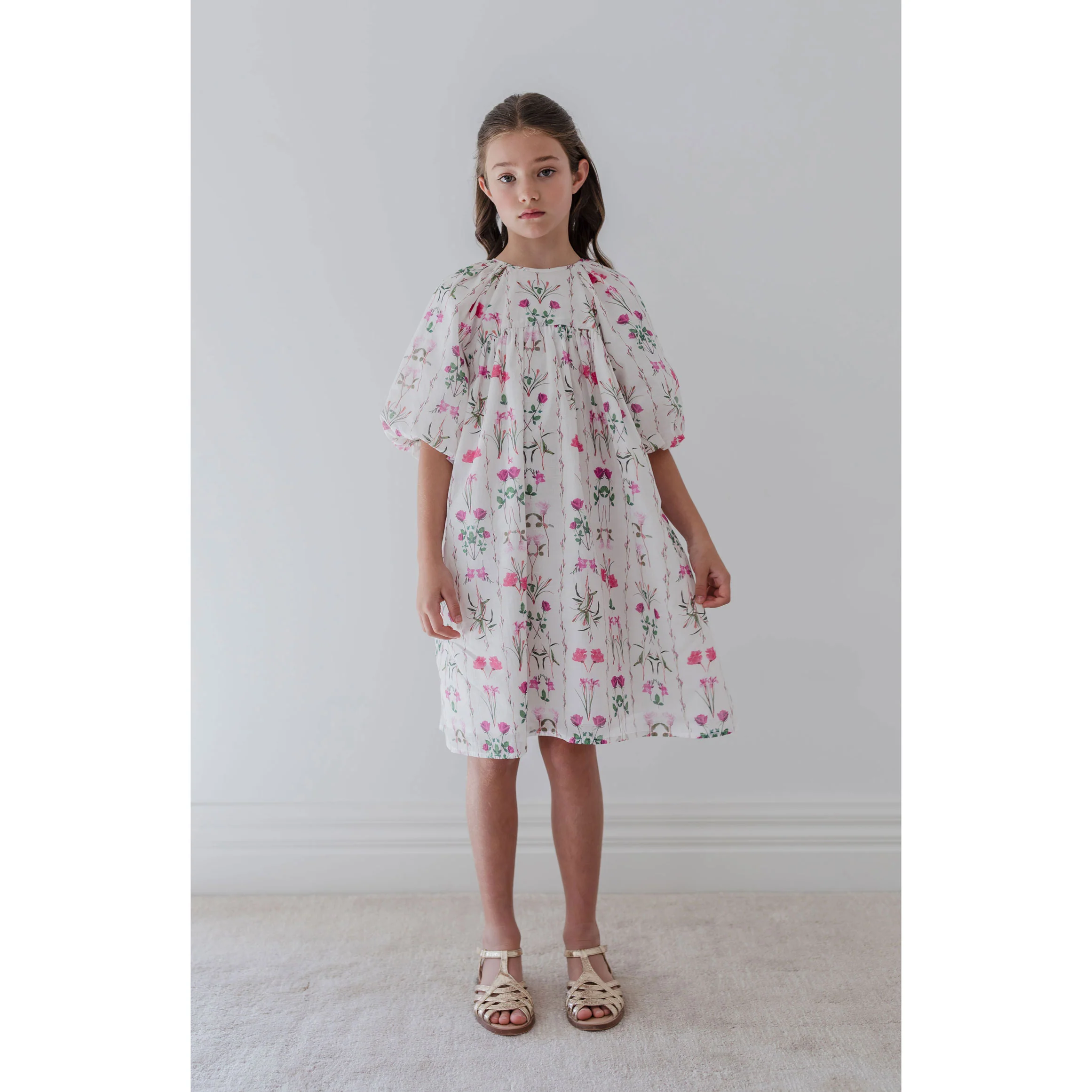 Petite Amalie Magenta Flower Smock Dress - Image 2