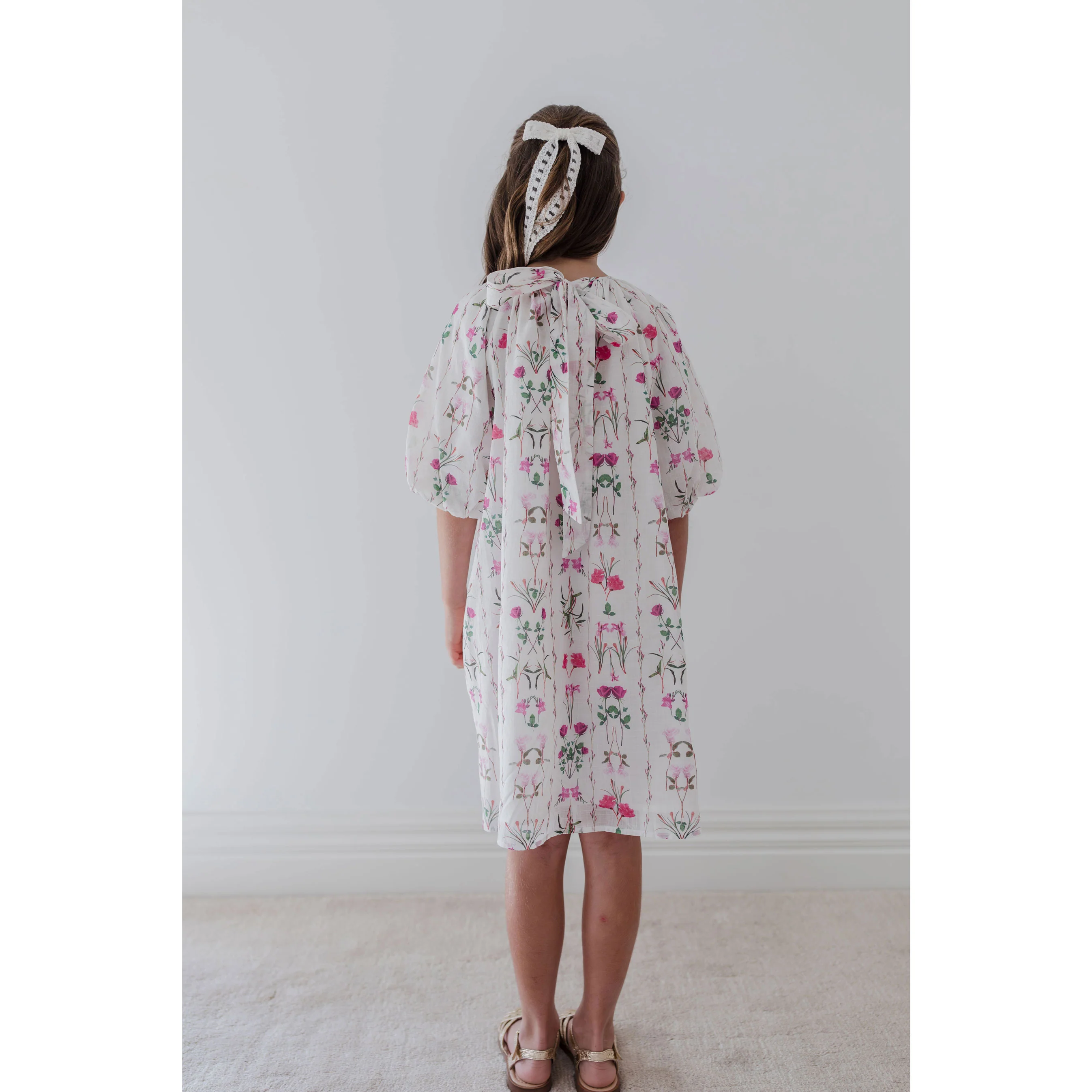 Petite Amalie Magenta Flower Smock Dress - Image 3
