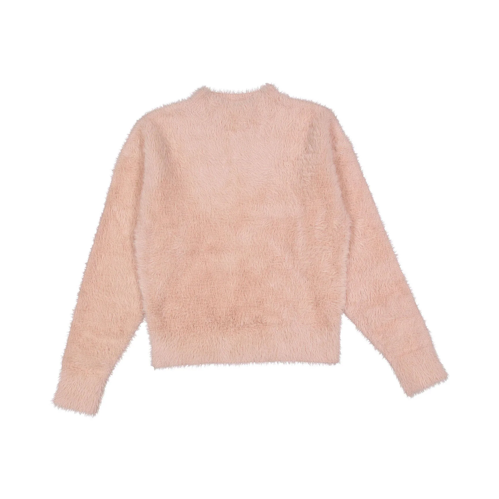 Petite Gold Antique Rose Fluffy Sweater