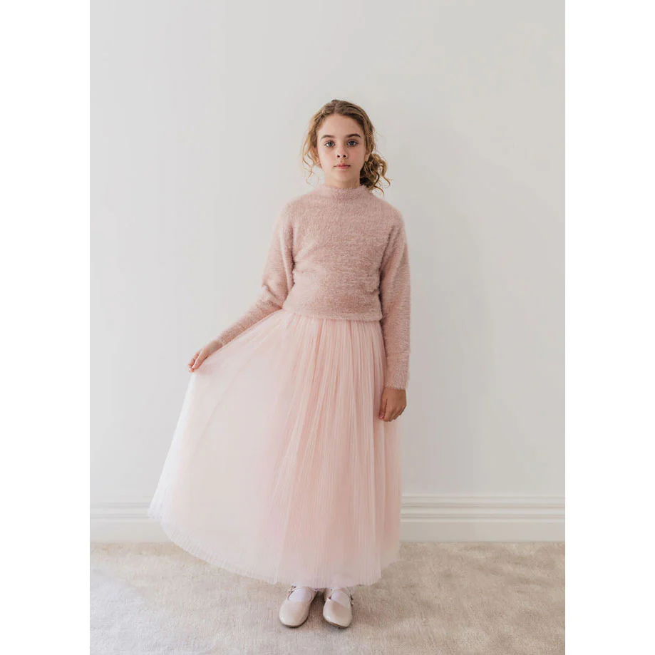 Petite Gold Antique Rose Fluffy Sweater - Image 2