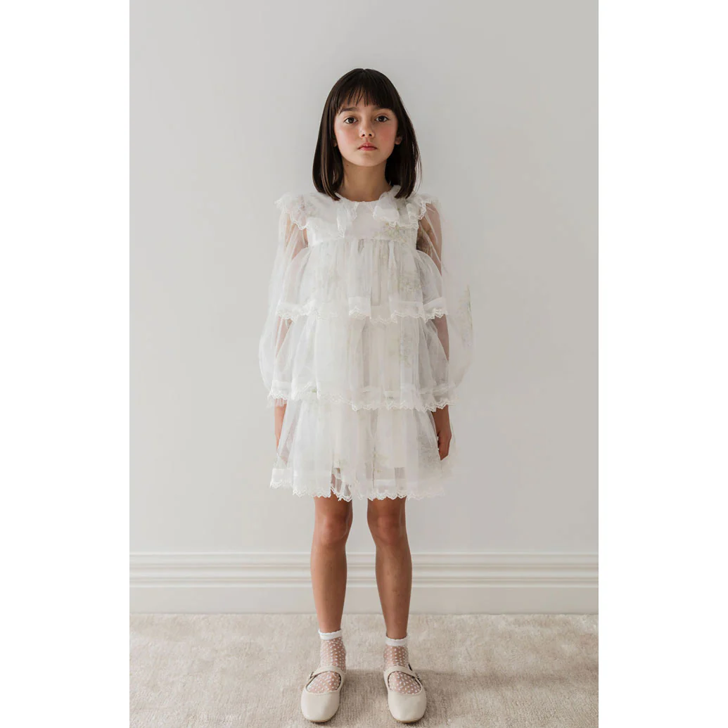 Petite Gold Spring Meadow Short Tulle Dress - Image 2
