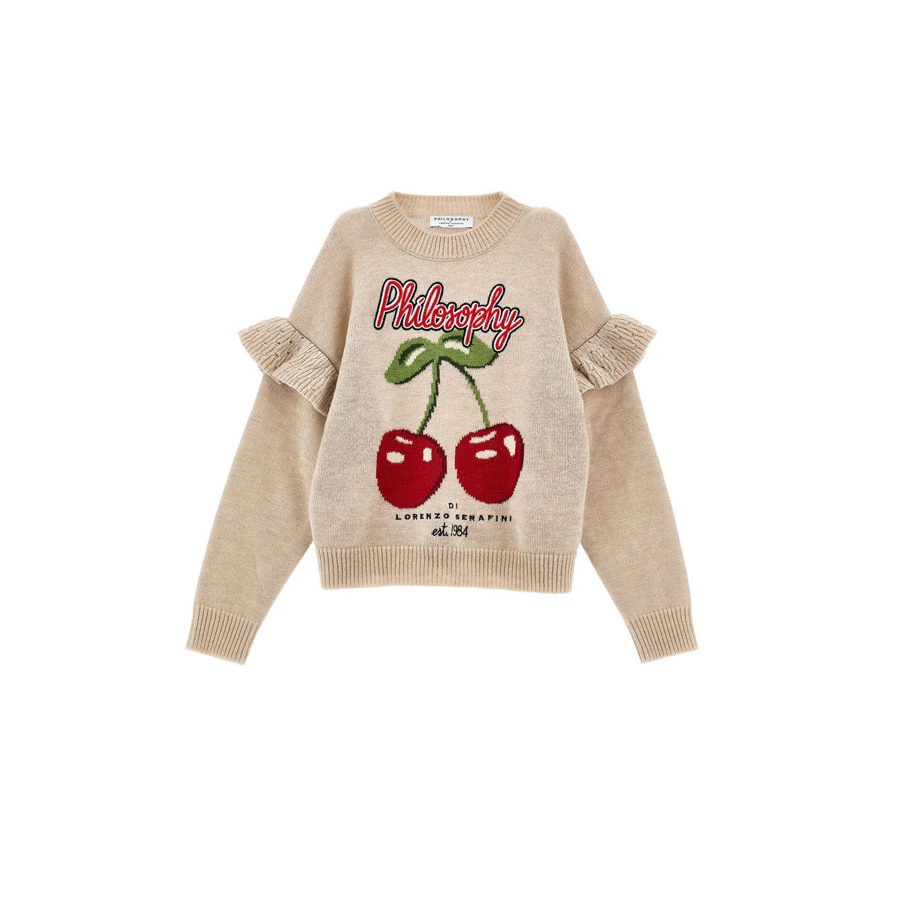 Philosophy Beige Cherry Sweater
