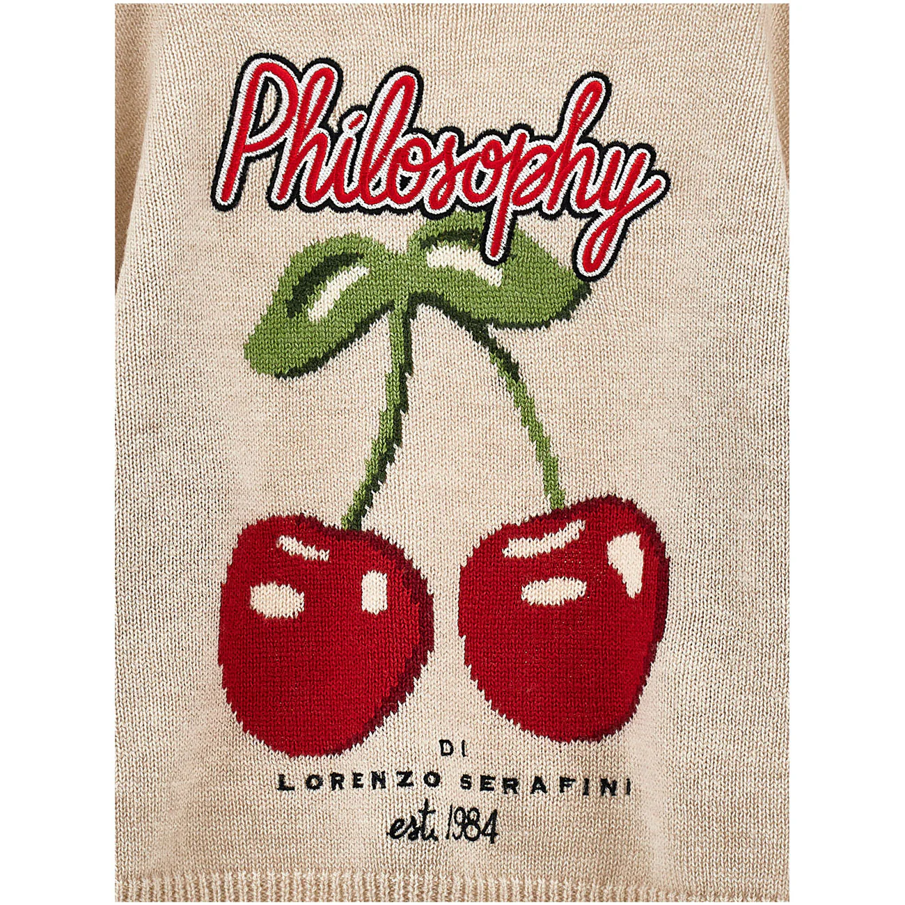 Philosophy Beige Cherry Sweater - Image 3