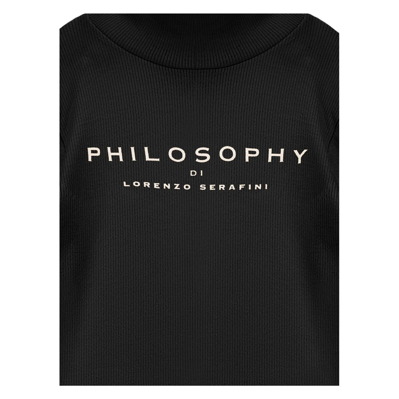 Philosophy Black Turtleneck Rib Tee - Image 3