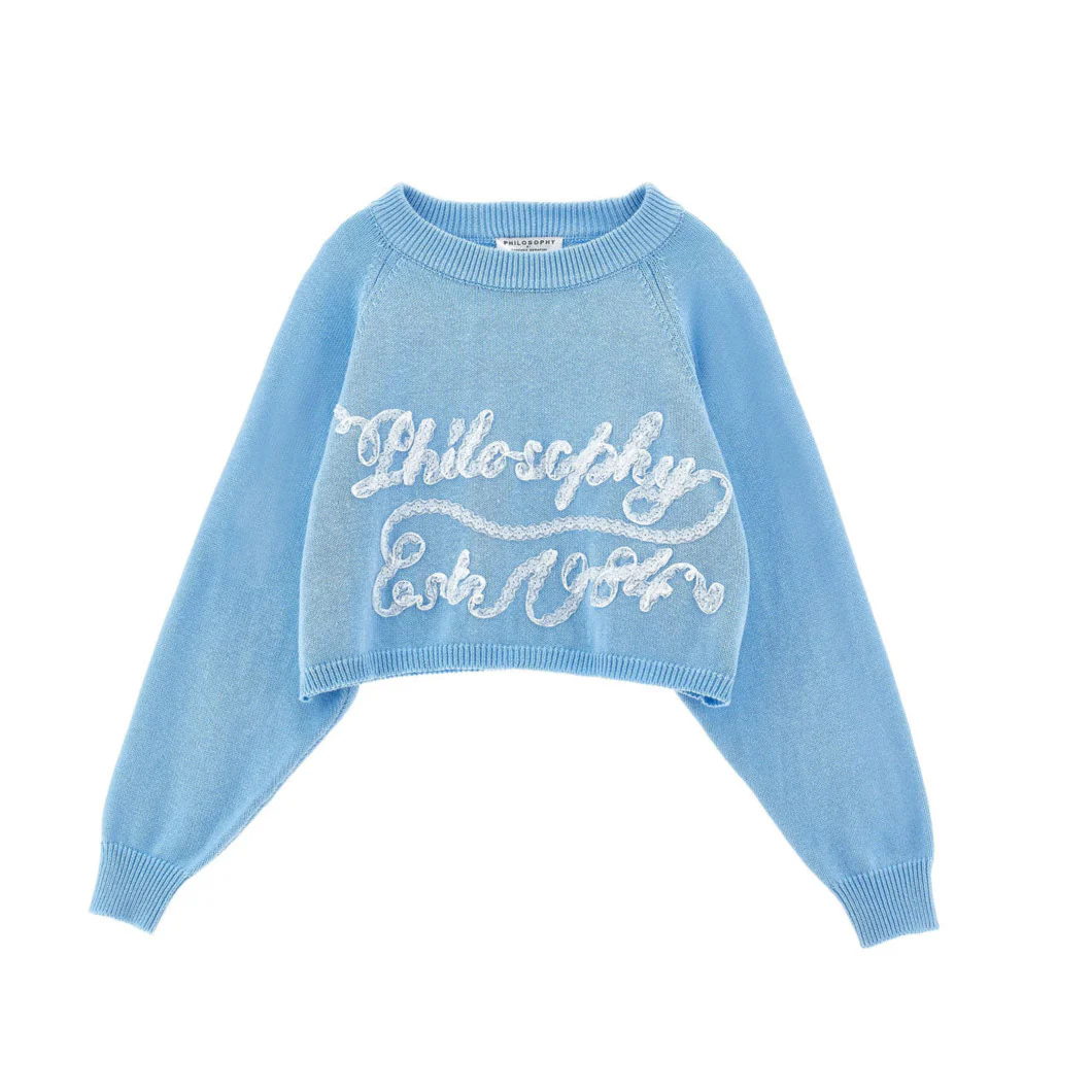 Philosophy Blue Long Sleeve Logo Pullover