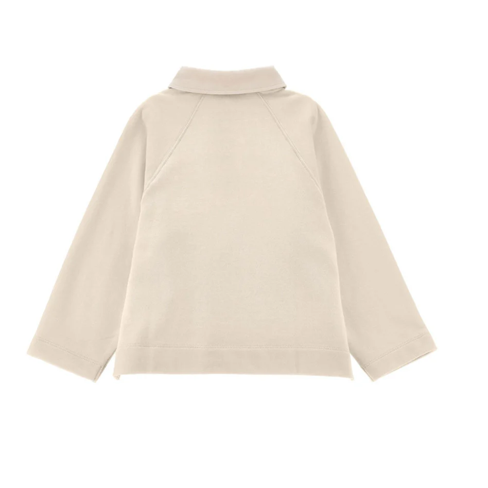 Philosophy Cream Long Sleeve Polo Sweatshirt - Image 2