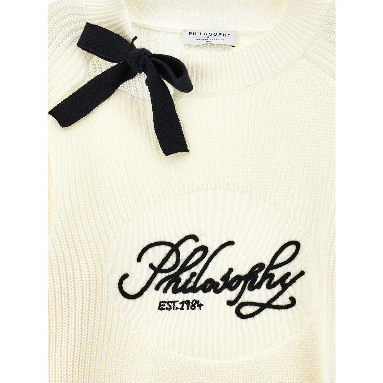 Philosophy Cream Long Sleeve Pullover With Bow - Image 2