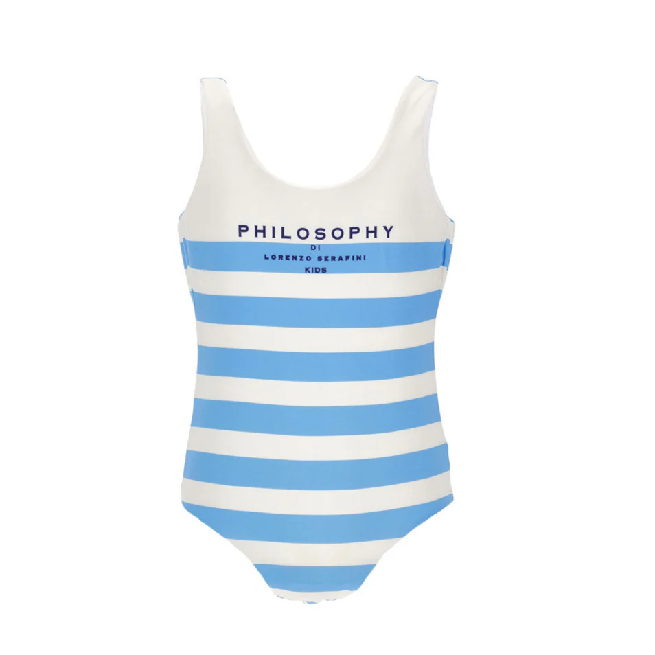Philosophy White/Blue Stripped Swimsuit