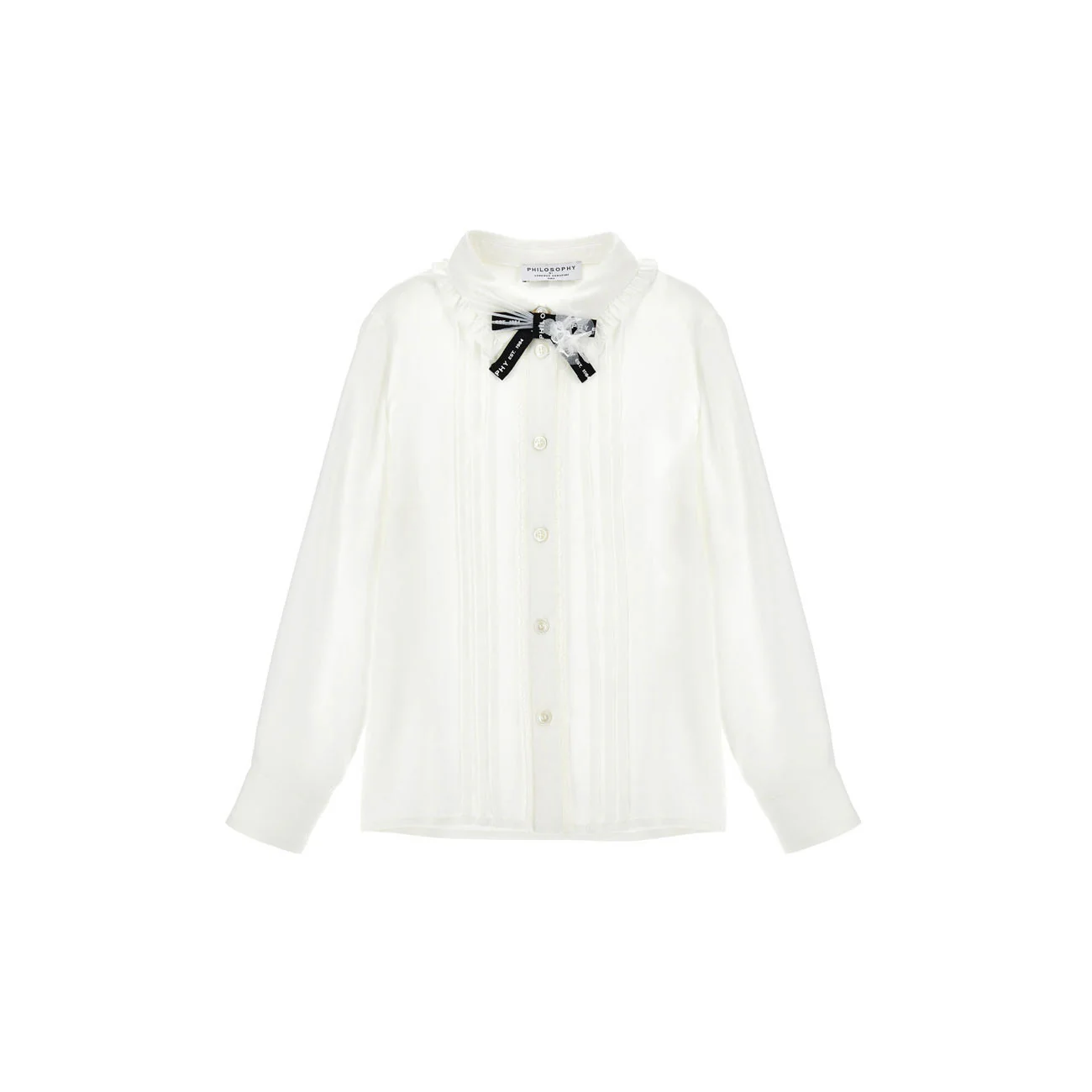 Philosophy White Bow Blouse