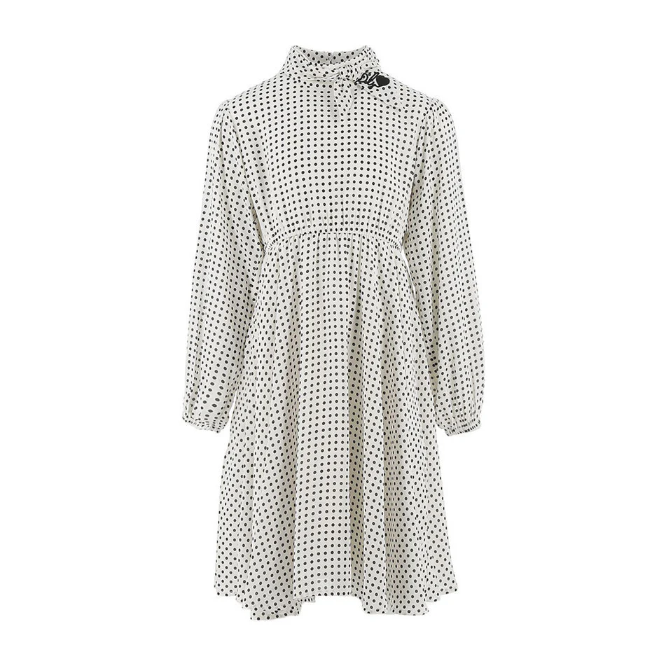 Philosophy White long Sleeve Dotted Dress