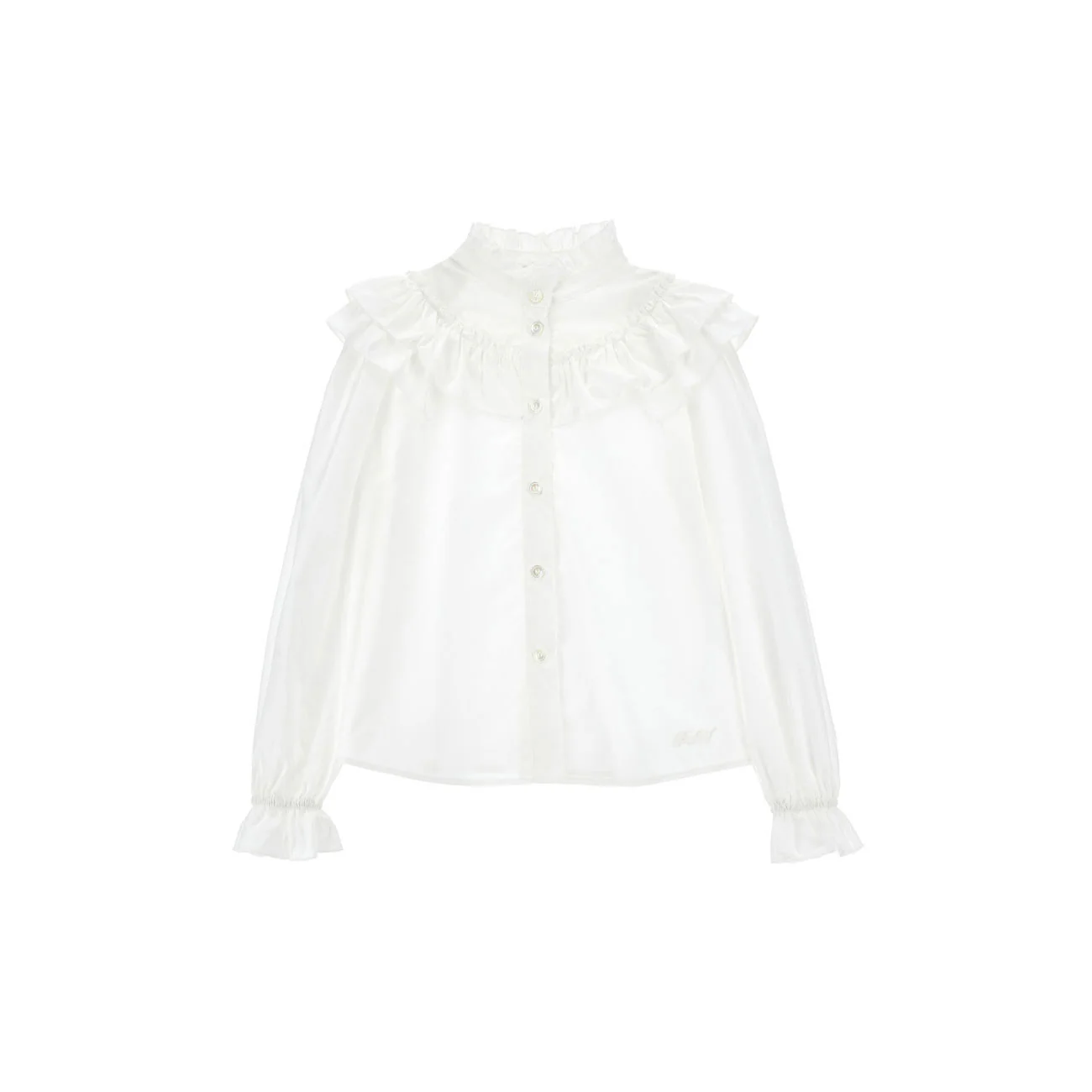 Philosophy White Ruffles Blouse