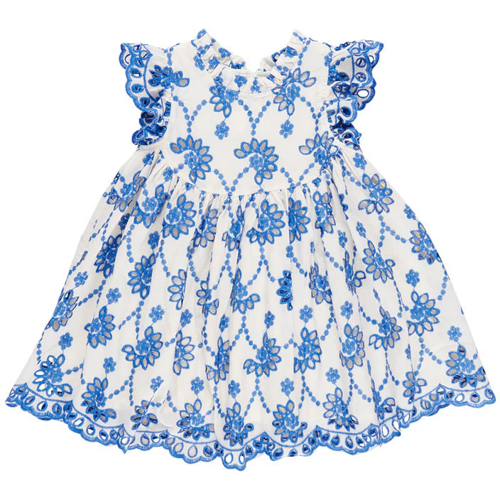 Pink Chicken Blue Eyelet Cynthia Dress