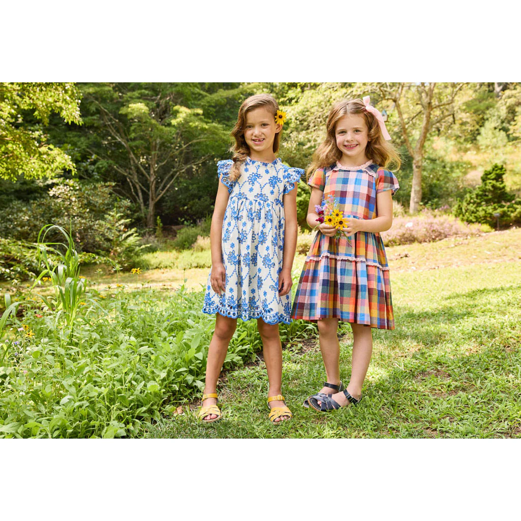 Pink Chicken Blue Eyelet Cynthia Dress - Image 2