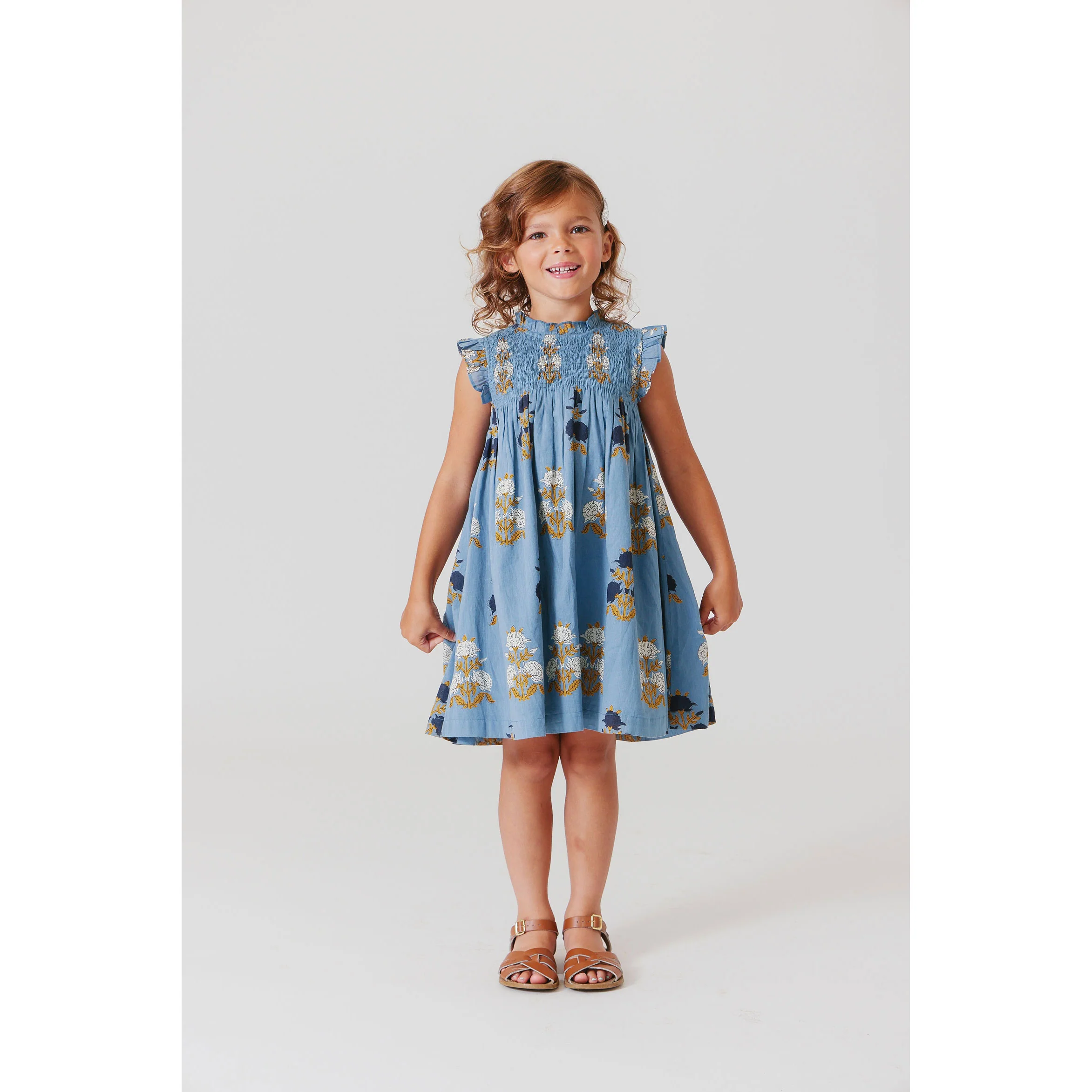 Pink Chicken Blue Flowerette Stevie Dress - Image 2