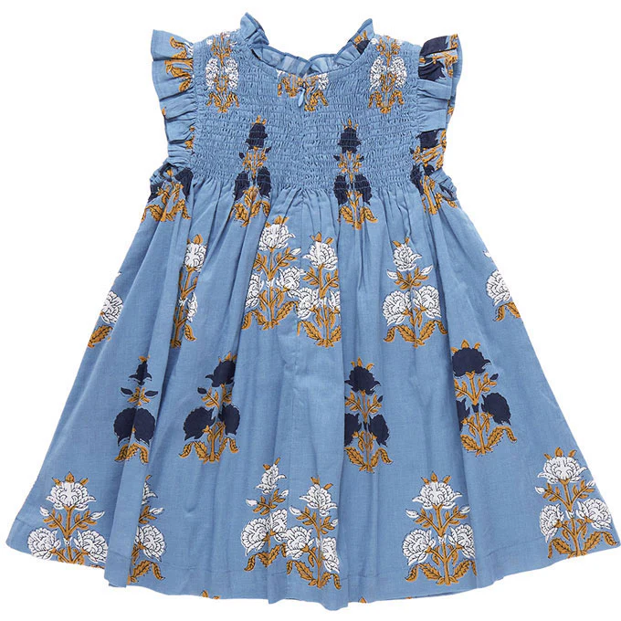 Pink Chicken Blue Flowerette Stevie Dress - Image 3