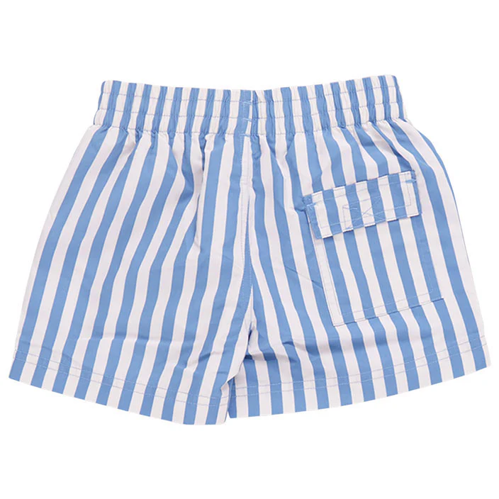 Pink Chicken Blue Stripe Swim Trunk - Image 2
