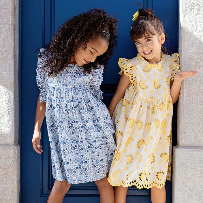 Pink Chicken Bright Yellow Eyelet Cynthia Dress - Image 5