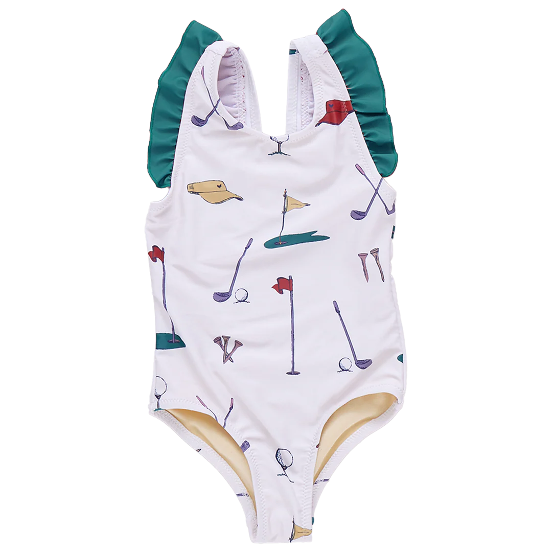 Pink Chicken Cream Golf Tournamant Liv Suit