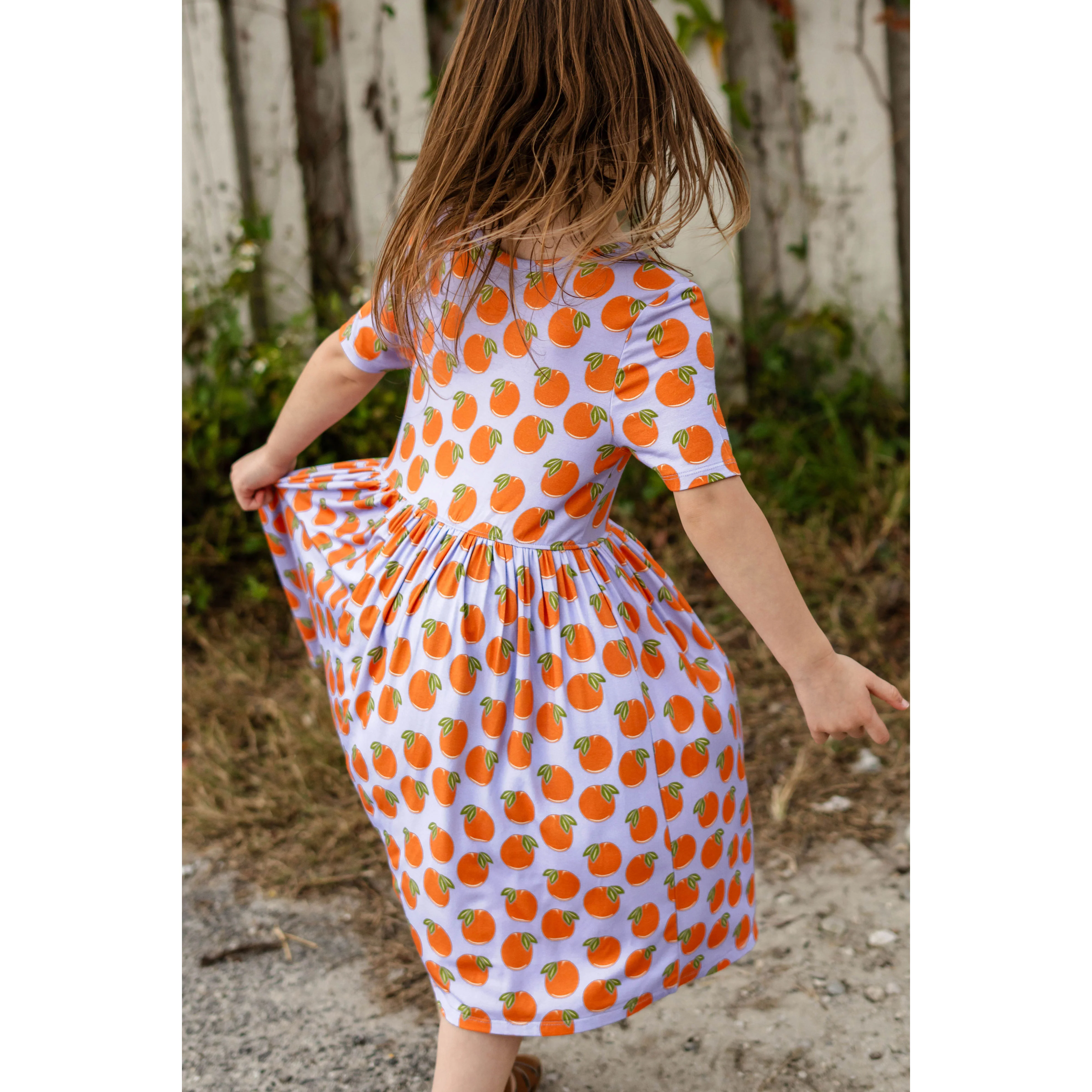 Pink Chicken Lavender Oranges Bamboo Steph Dress - Image 2