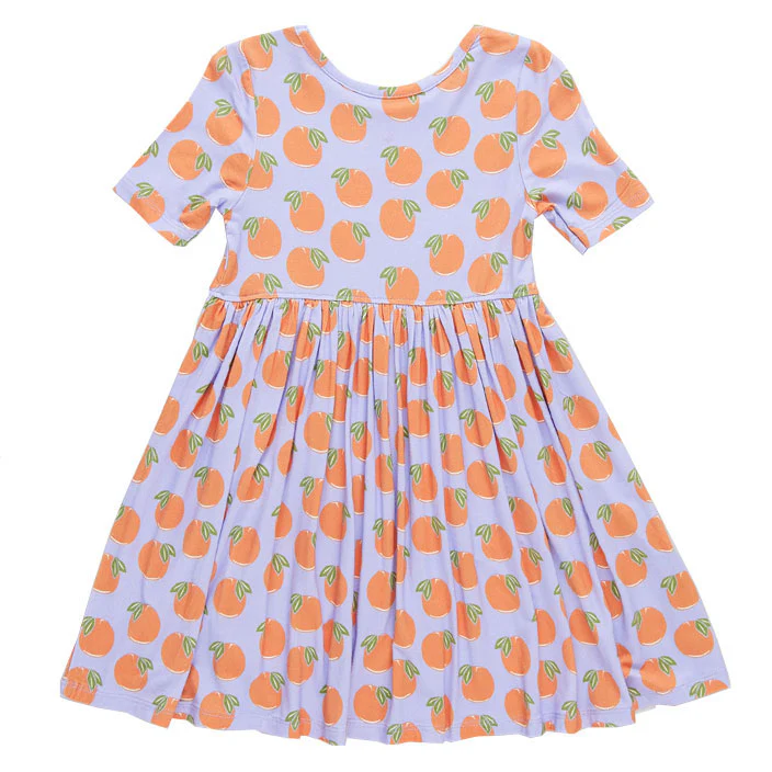 Pink Chicken Lavender Oranges Bamboo Steph Dress - Image 3