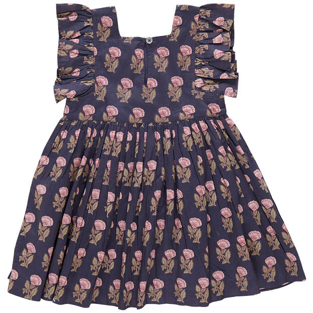 Pink Chicken Navy Flower Drop Elsie Dress - Image 3
