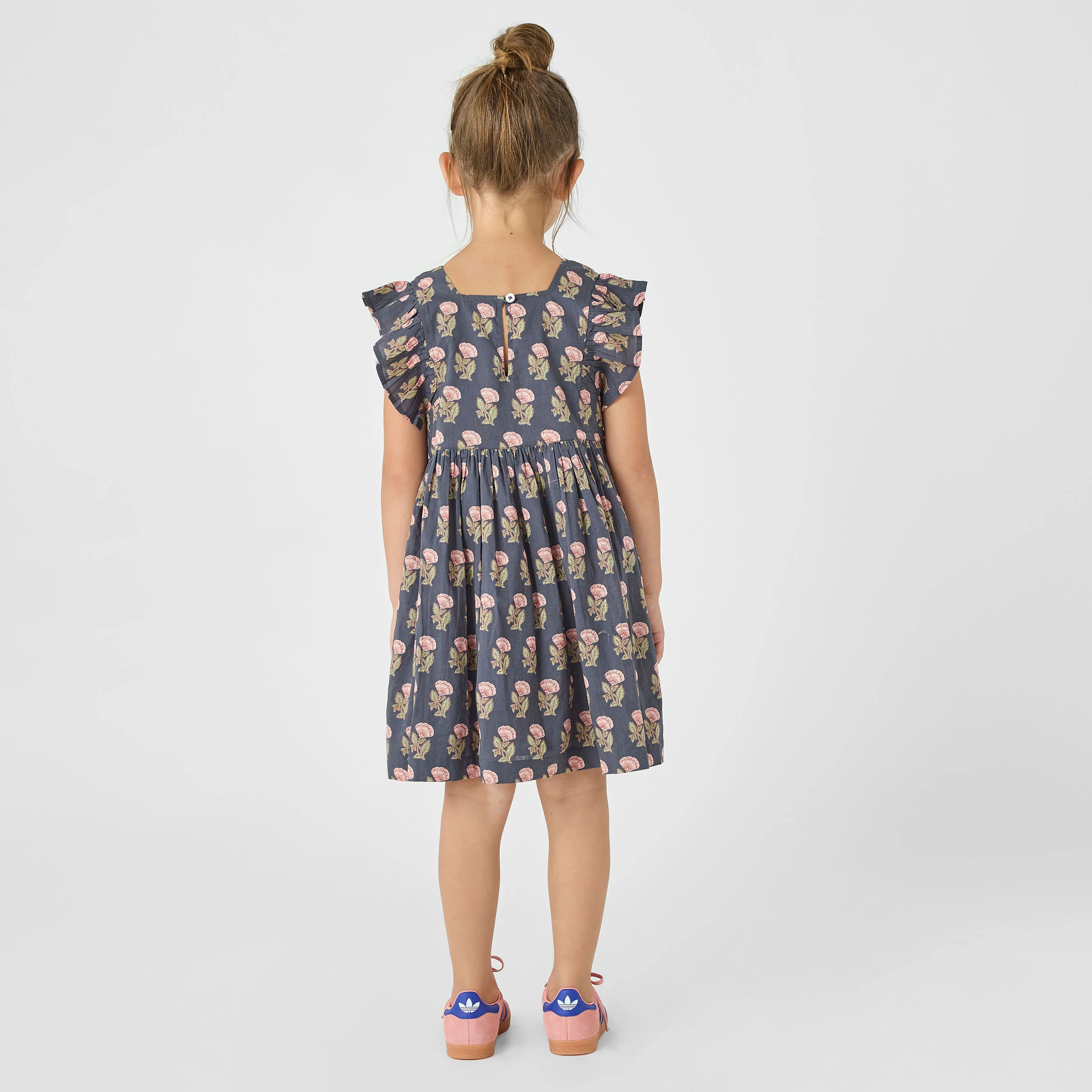 Pink Chicken Navy Flower Drop Elsie Dress - Image 4