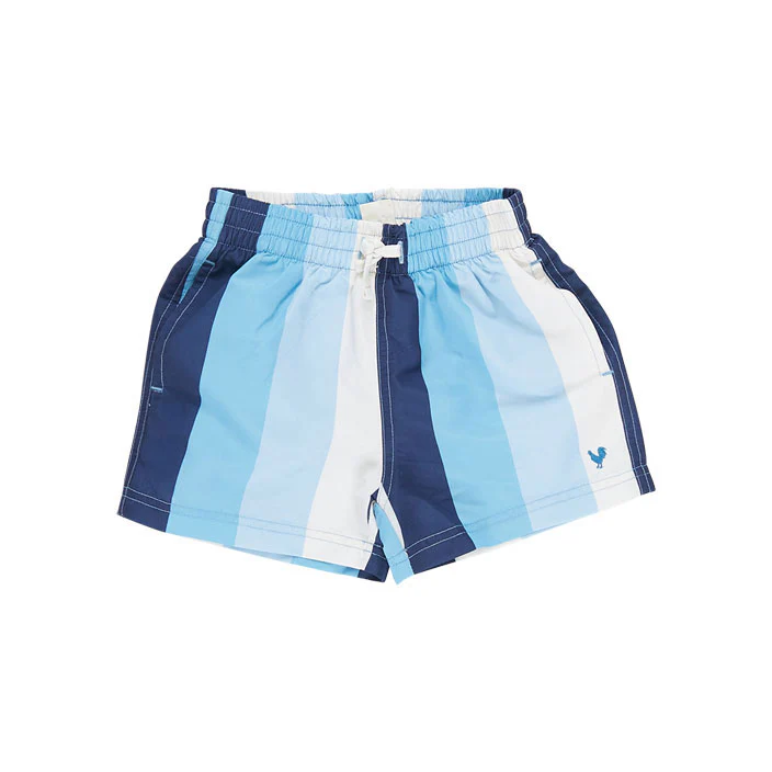Pink Chicken Ocean Stripe Swim Trunk