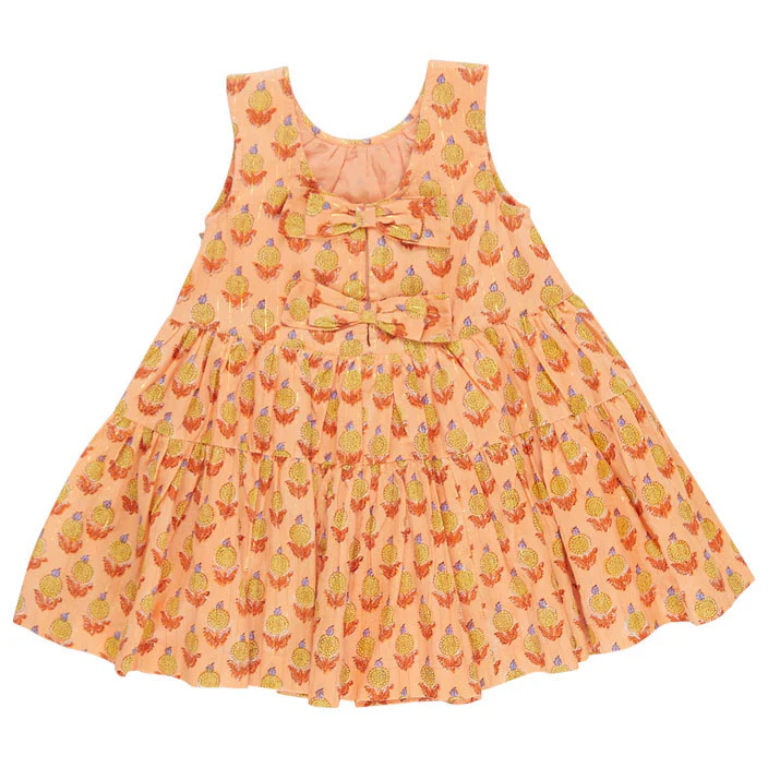 Pink Chicken Orange Dalhia Eloise Dress - Image 4