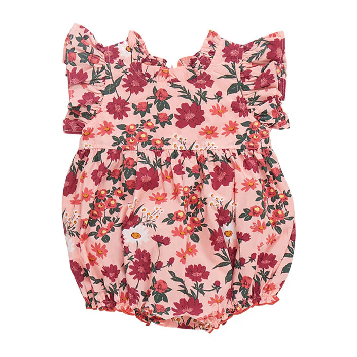 Pink Chicken Pink Daisy Floral Baby Jennifer Bubble