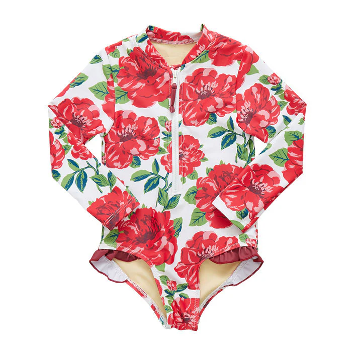 Pink Chicken Red Peonies Arden Suit