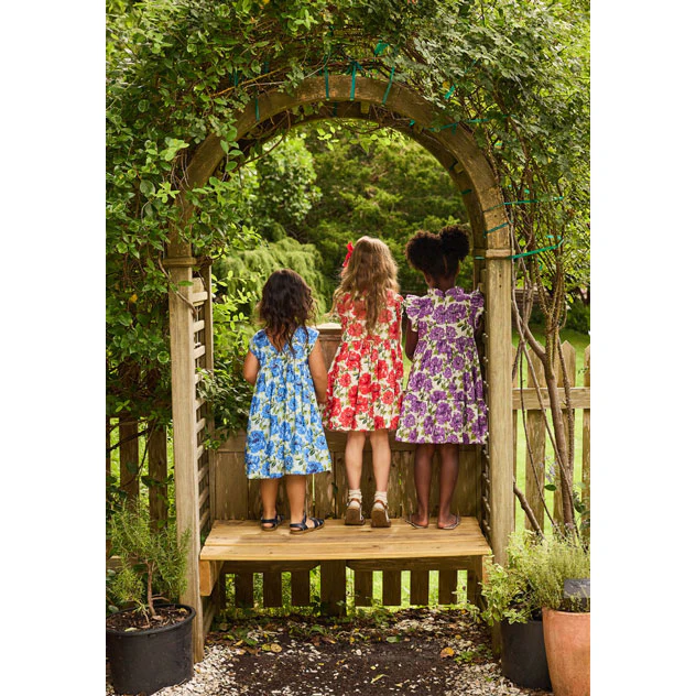 Pink Chicken Red Peonies Autumn Dress - Image 4