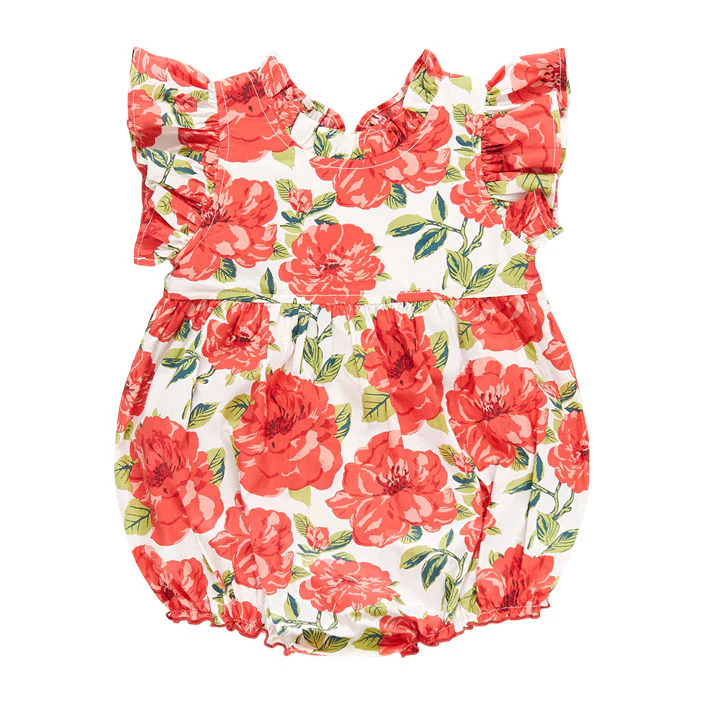 Pink Chicken Red Peonies Baby Jennifer Bubble