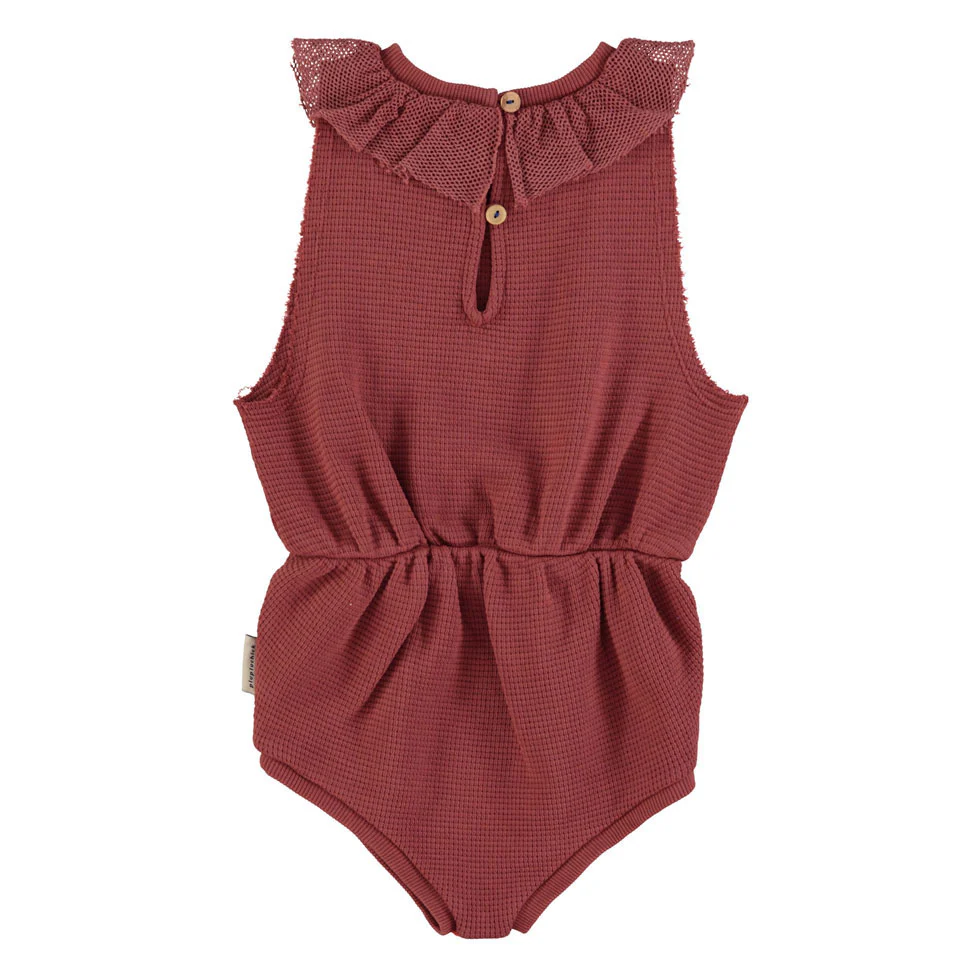 Piupiuchick Aubergine Multicolor Stripe Playsuit - Image 2