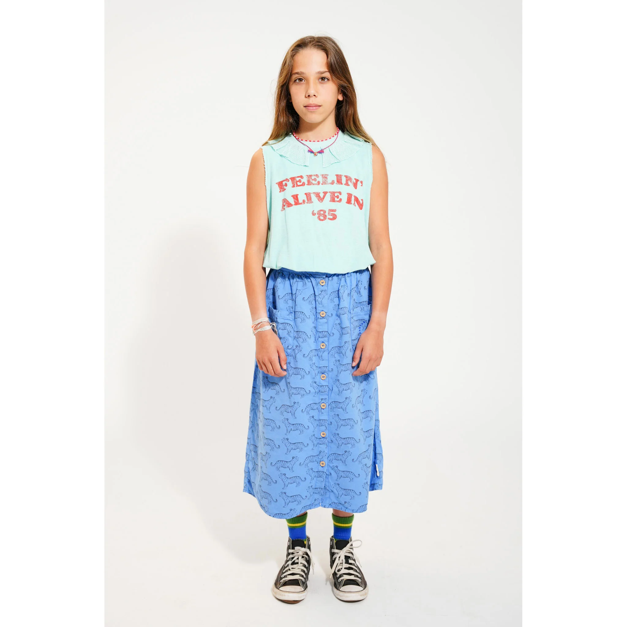Piupiuchick Blue Feelin Alive Print Top - Image 2