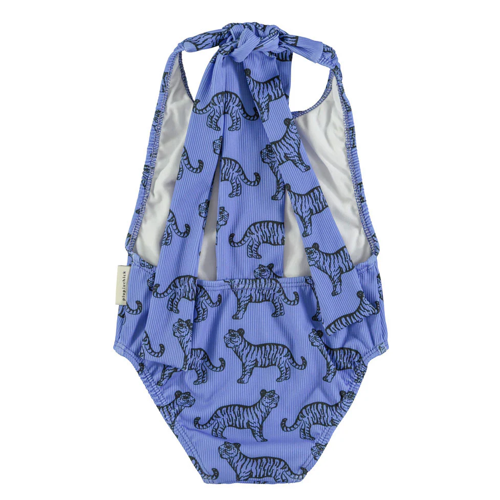 Piupiuchick Blue W/ Black Tigers Swimsuit - Image 3