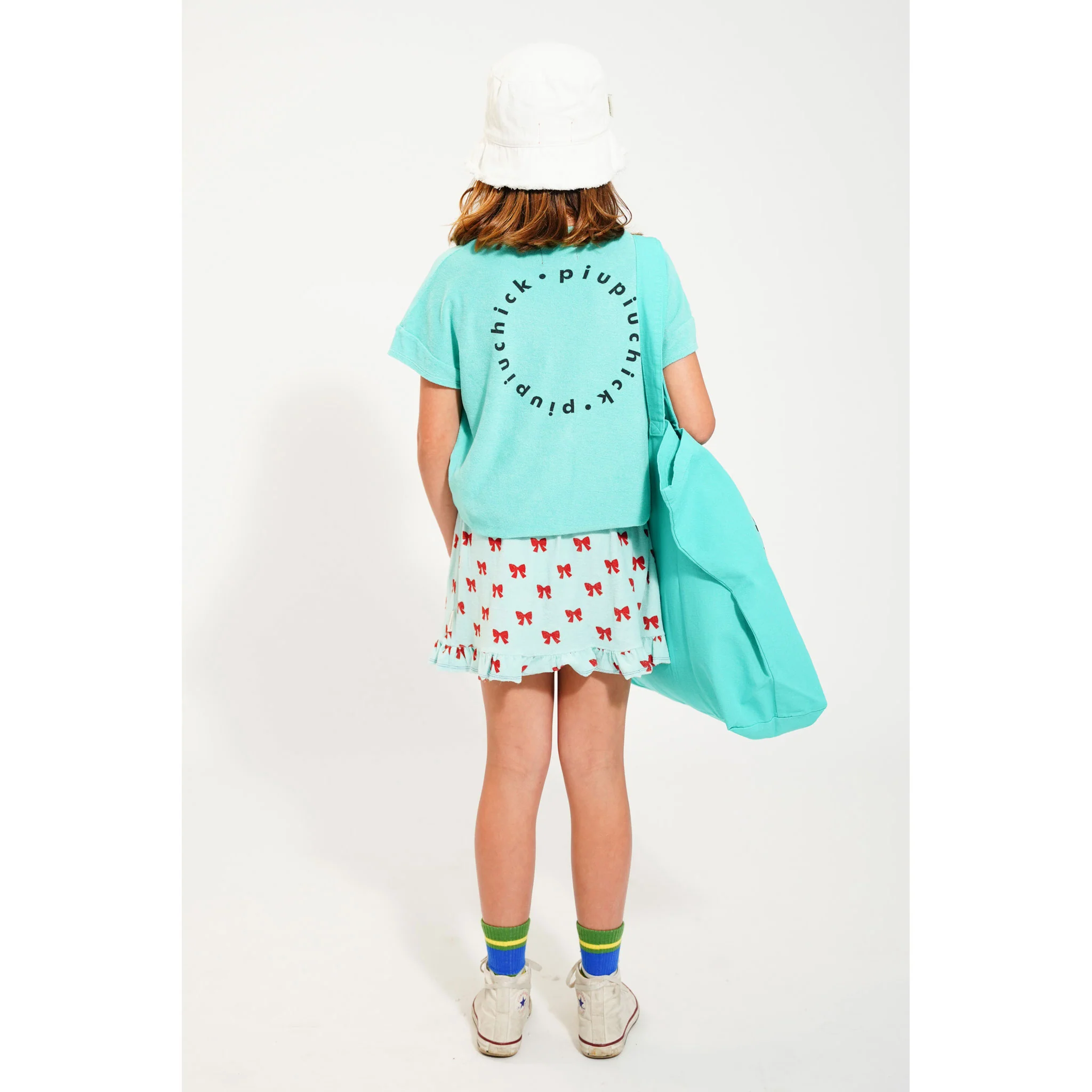 Piupiuchick Blue W/ Red Bows Short Skirt - Image 4