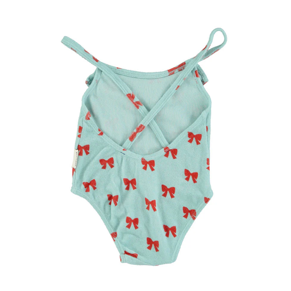 Piupiuchick Blue W/ Red Bows Swimsuit - Image 2