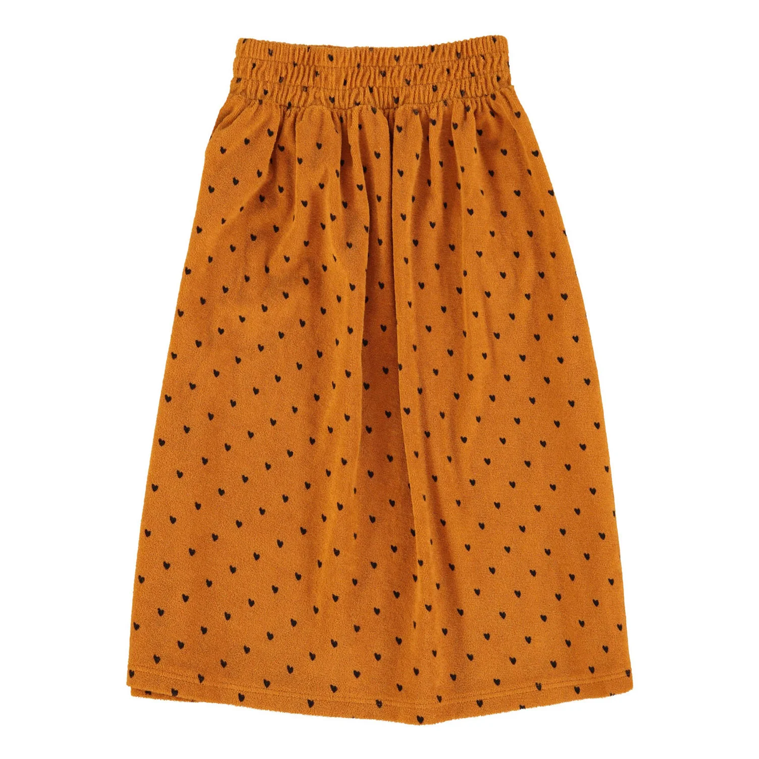Piupiuchick Camel/Black Hearts All Over Long Skirt - Image 3