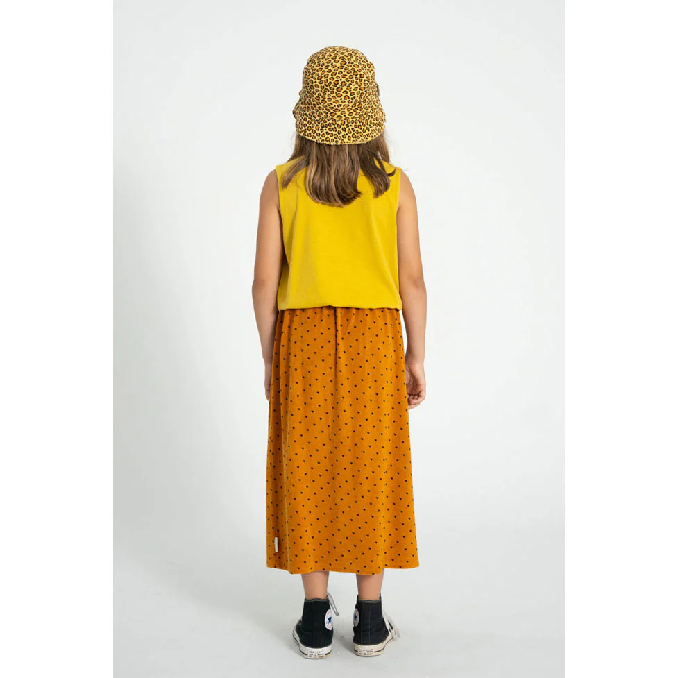 Piupiuchick Camel/Black Hearts All Over Long Skirt - Image 4