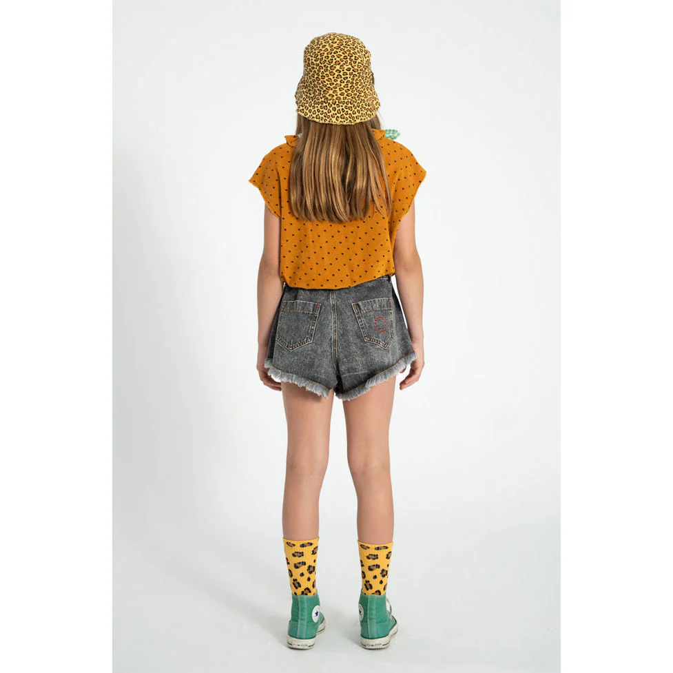 Piupiuchick Camel/Black Hearts All Over Top - Image 4