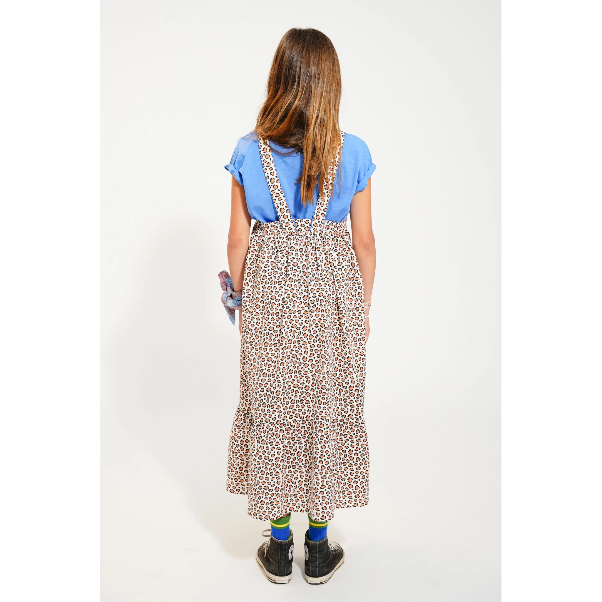 Piupiuchick Ecru Animal Print Long Layered Dress - Image 4