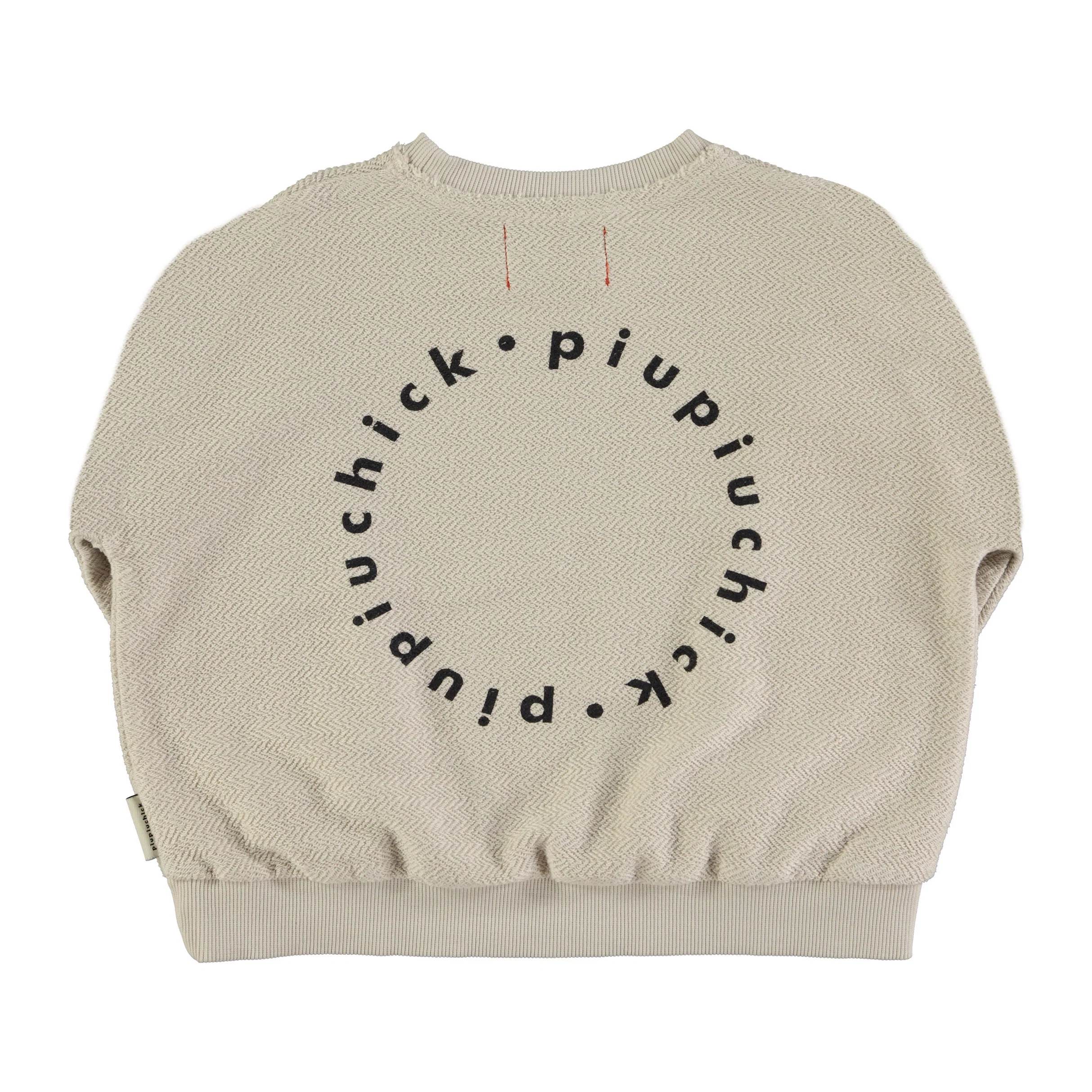 Piupiuchick Ecru Logo Sweatshirt - Image 2