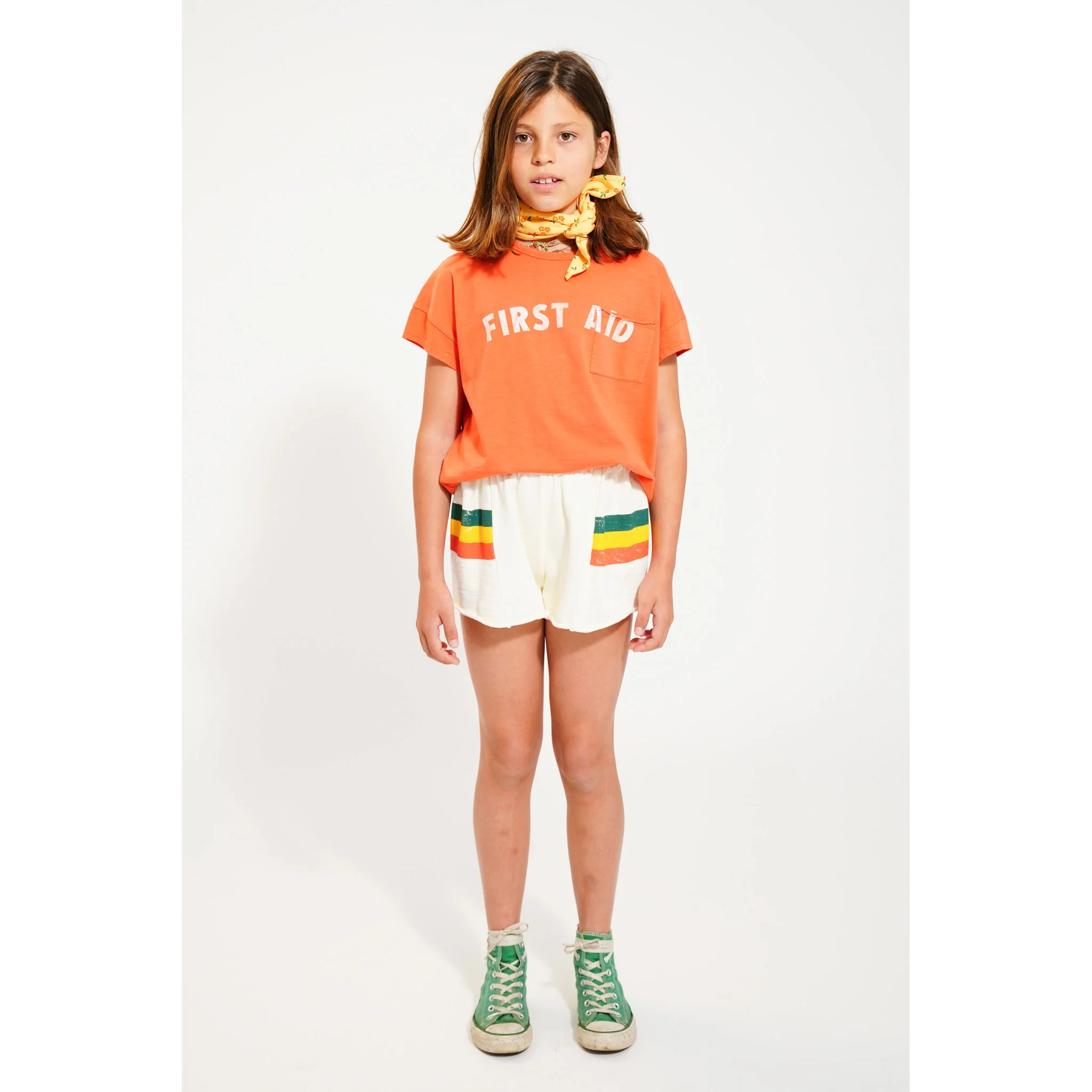 Piupiuchick Ecru Multicolor Stripes Shorts - Image 2