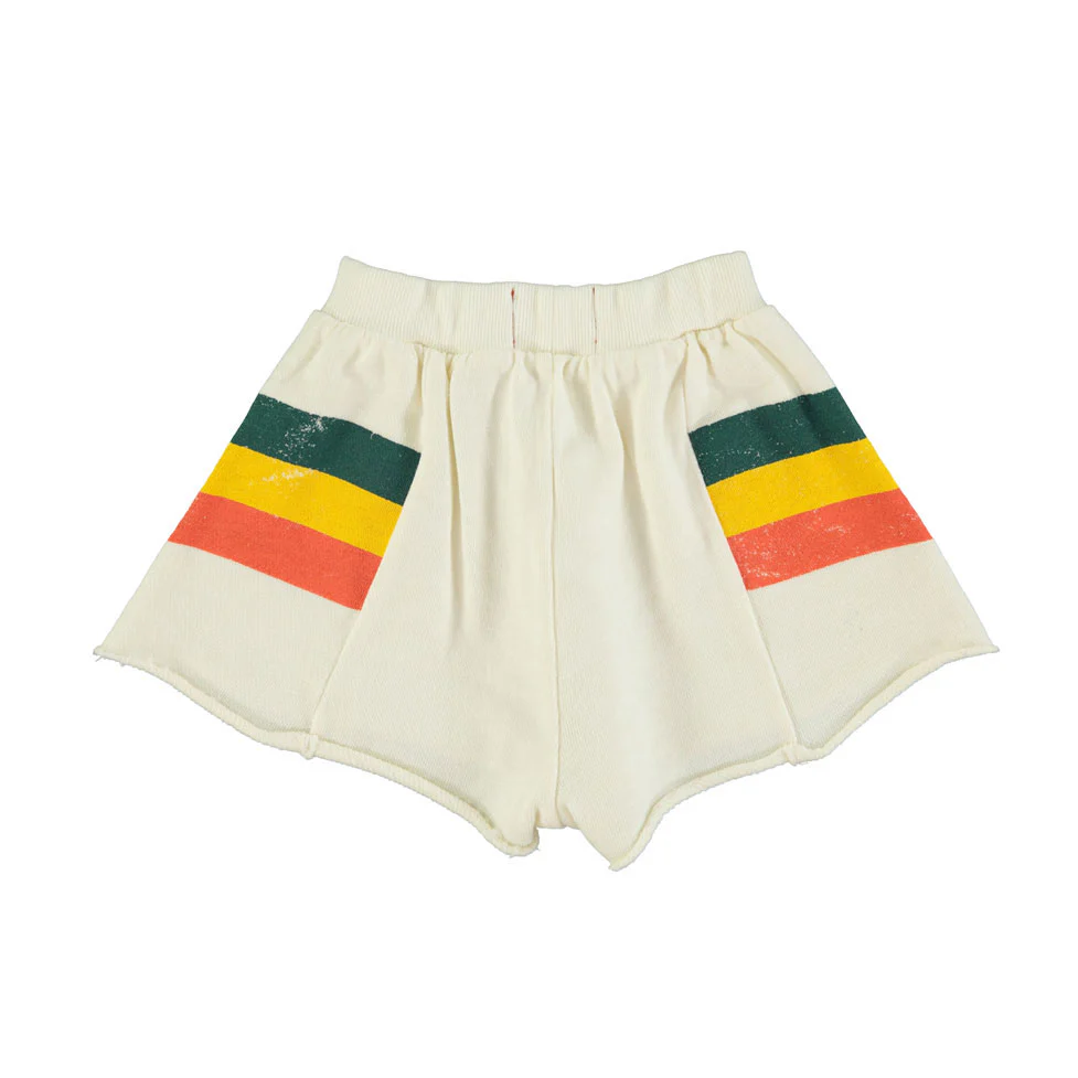 Piupiuchick Ecru Multicolor Stripes Shorts - Image 3