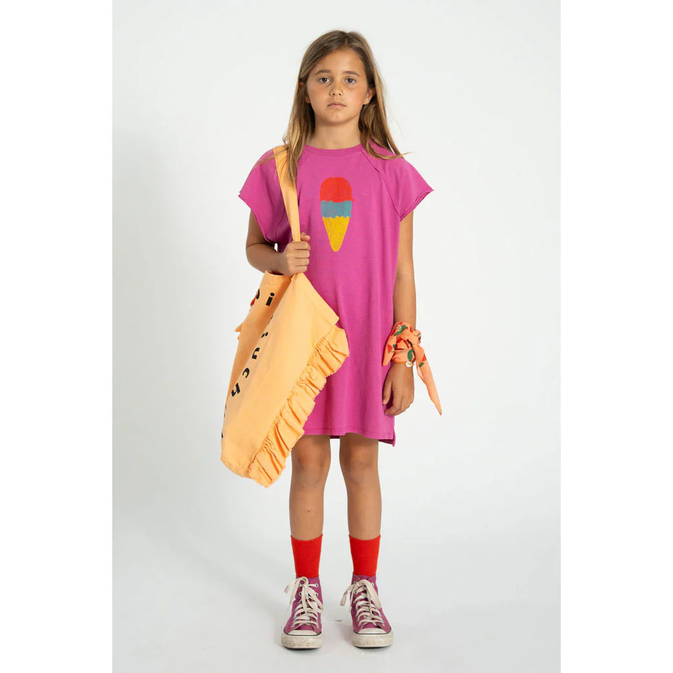Piupiuchick Fuchsia Ice Cream Print Dress - Image 2