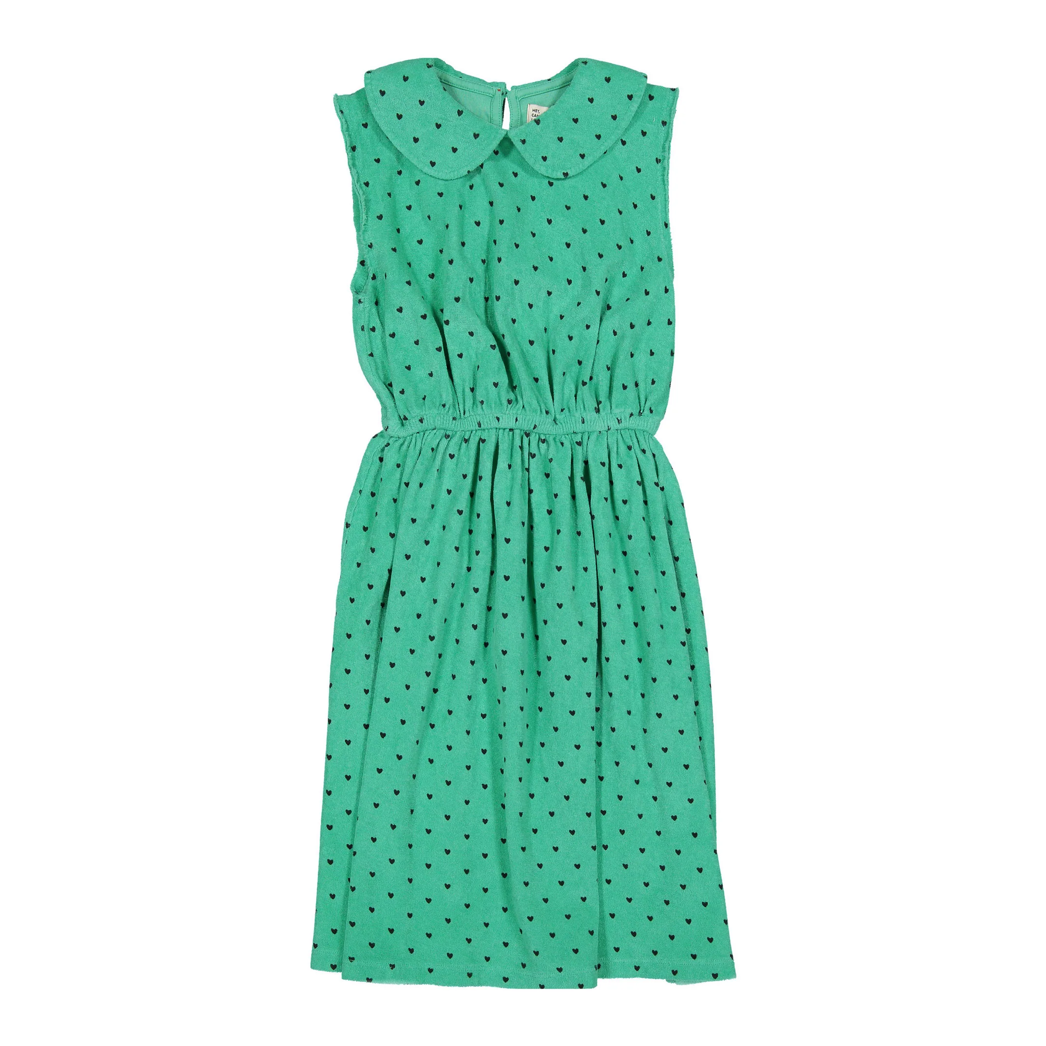 Piupiuchick Green/Black Hearts All Over Dress