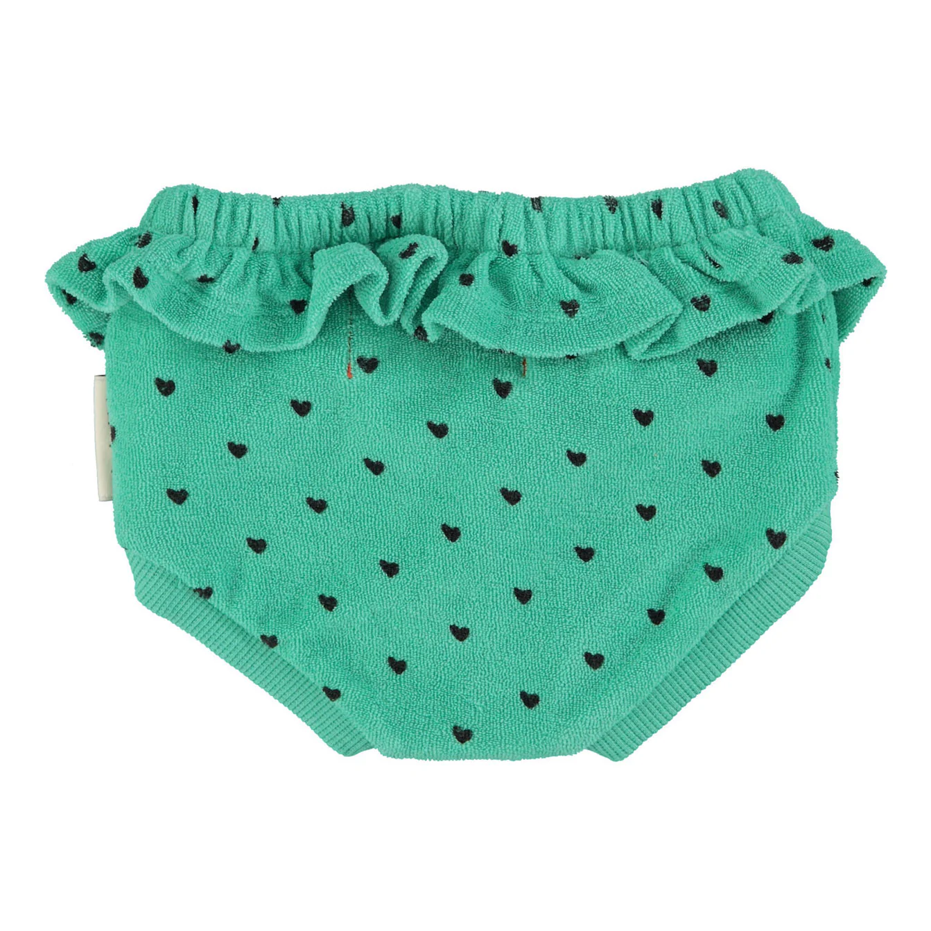 Piupiuchick Green/Black Hearts All Over High Waisted Shorties - Image 2