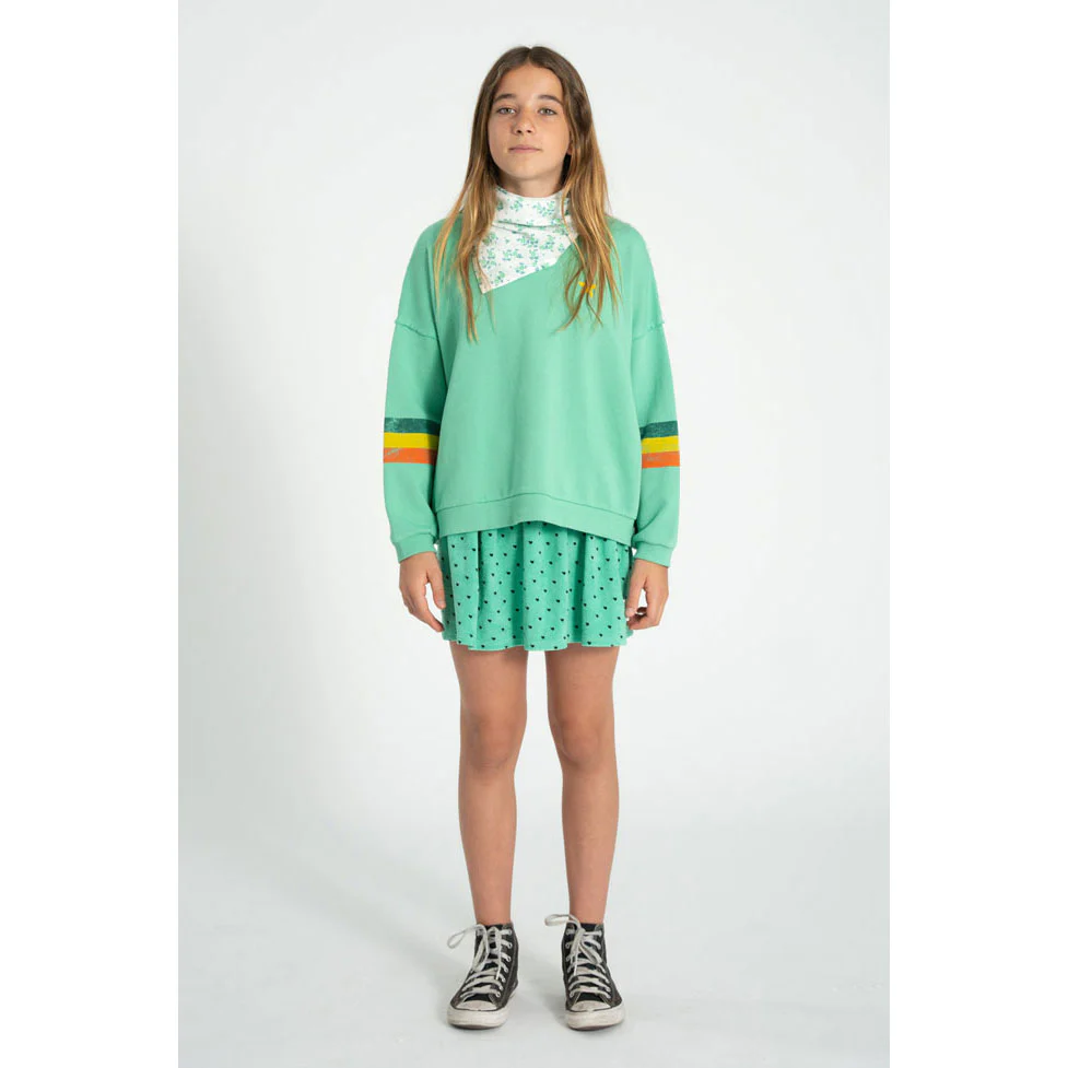 Piupiuchick Green/Black Hearts All Over Skirt - Image 2