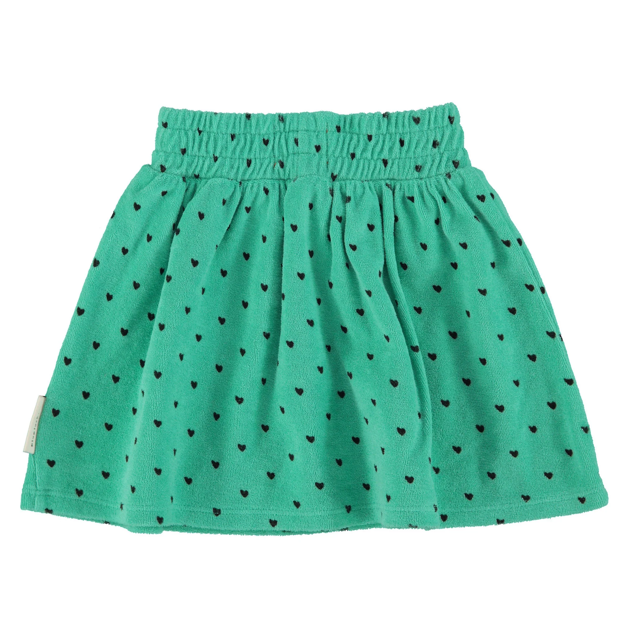 Piupiuchick Green/Black Hearts All Over Skirt - Image 3