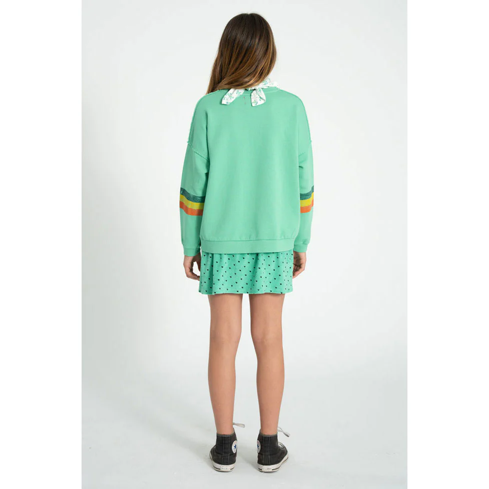 Piupiuchick Green/Black Hearts All Over Skirt - Image 4